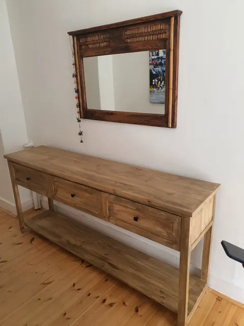 Console table in a hallway