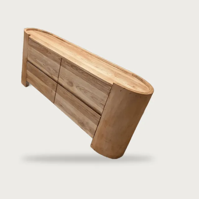 Curved ash cupboard