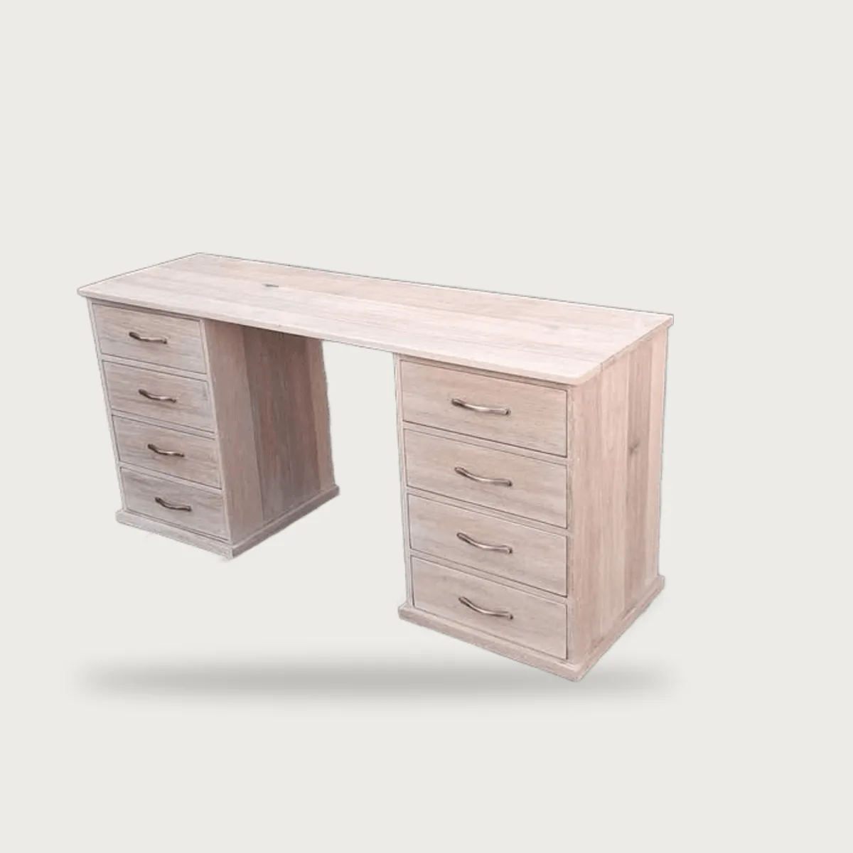 Meranti office desk, with dimensions
