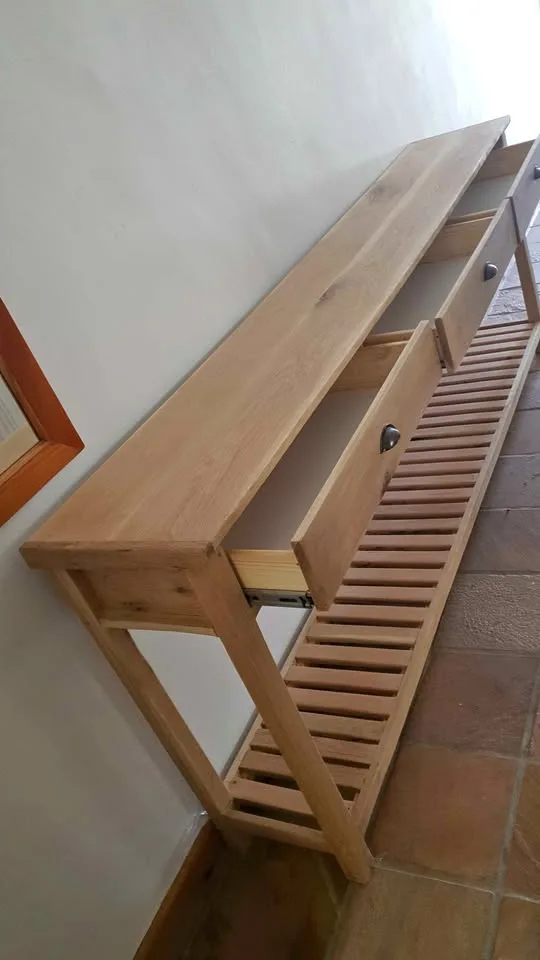 Long oak console, photo 1