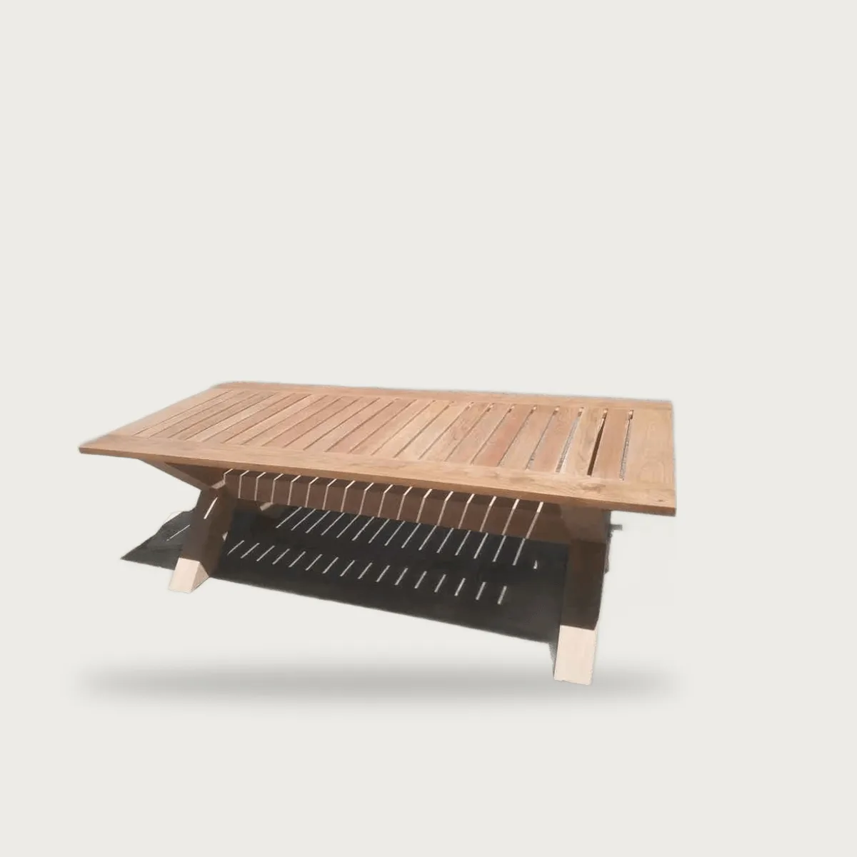 Oak outdoor table, with dimensions