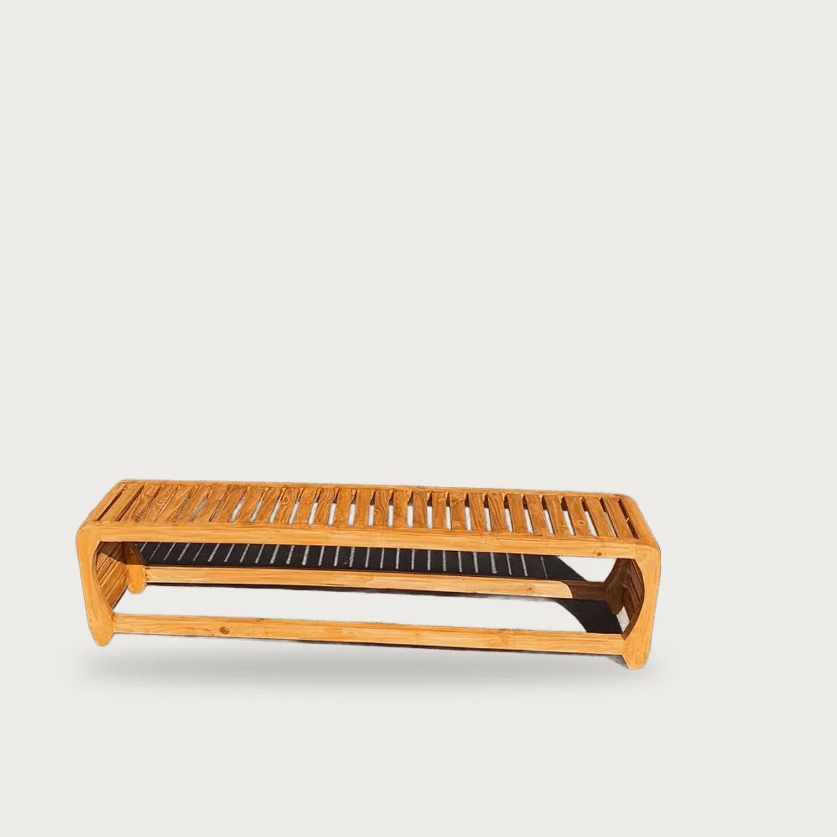 Slatted bench, with dimensions